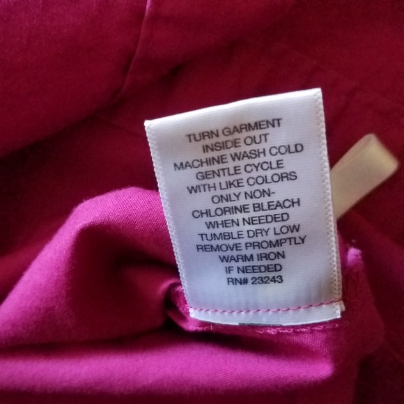 🚨3/$15🚨 New York & Company Fuchsia Ruched Button Down Blouse Top- XL(see desc) - Picture 7 of 8